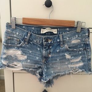 Abercrombie & Fitch low rise jean shorts